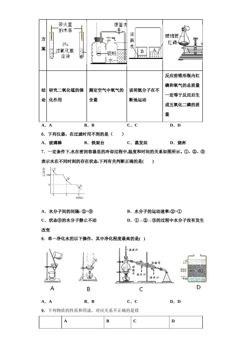 2023-2024学年湖南长沙市芙蓉区第十六中学九年级化学第一学期期中复习检测试题含解析.doc_第2页