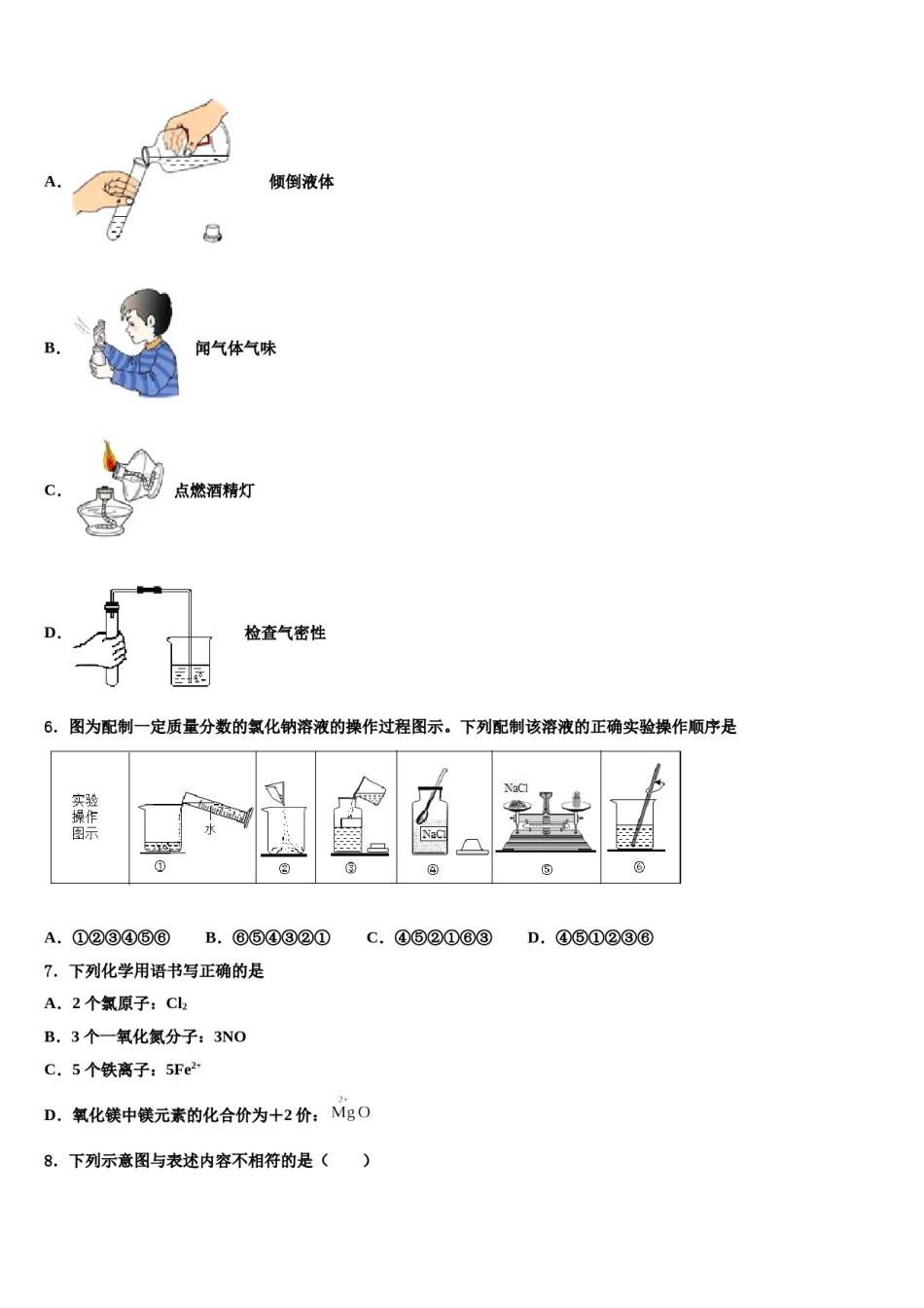 2023-2024学年湖南长郡教育集团化学九年级第一学期期末达标检测试题含解析.doc_第2页
