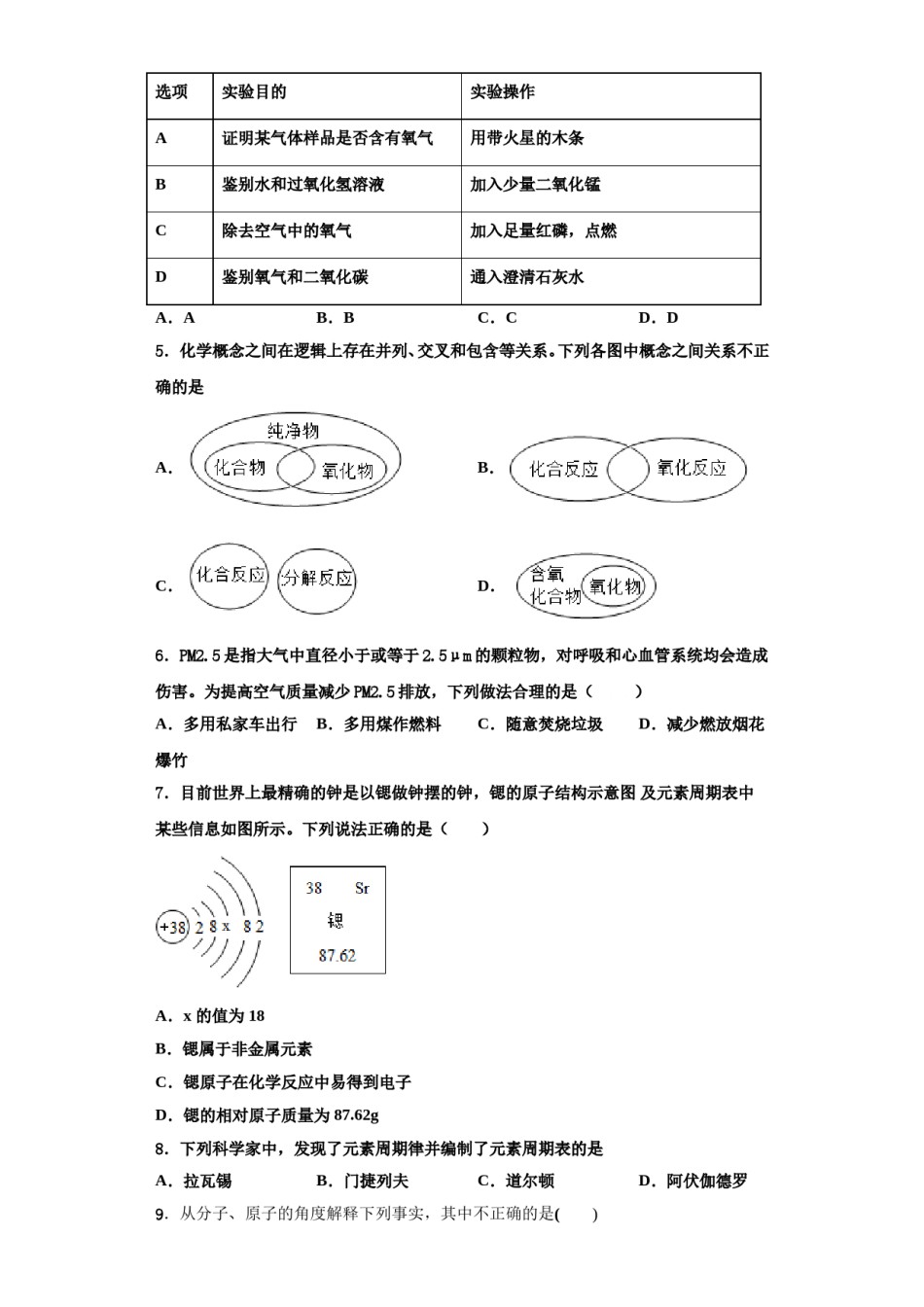 2023-2024学年潍坊市化学九年级第一学期期中复习检测试题含解析.doc_第2页