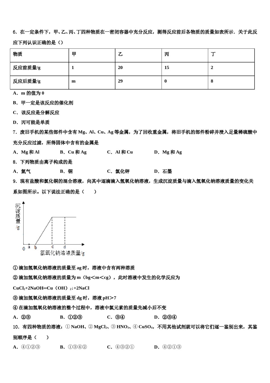2023-2024学年甘肃省临泽县九年级化学第一学期期末调研试题含解析.doc_第2页