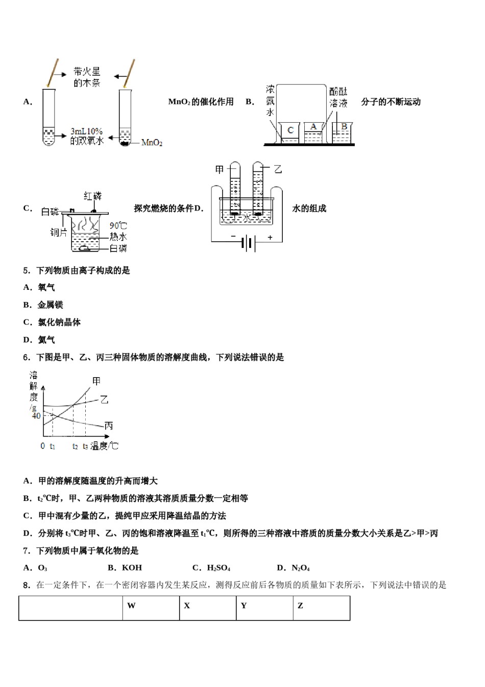 2023-2024学年甘肃省临洮县化学九年级第一学期期末学业水平测试模拟试题含解析.doc_第2页