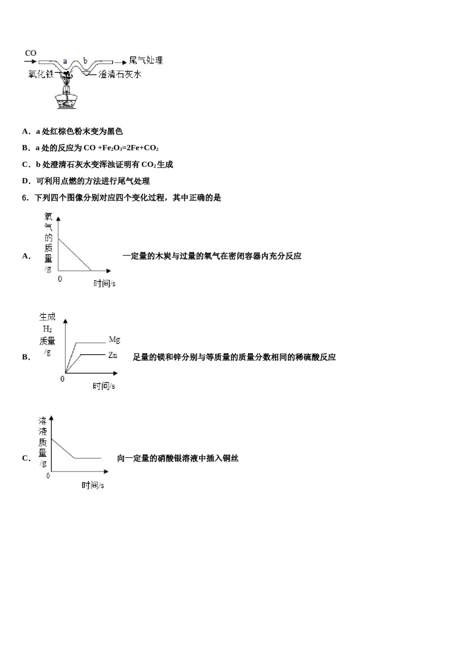 2023-2024学年甘肃省陇南市徽县化学九年级第一学期期末学业水平测试试题含解析.doc_第2页