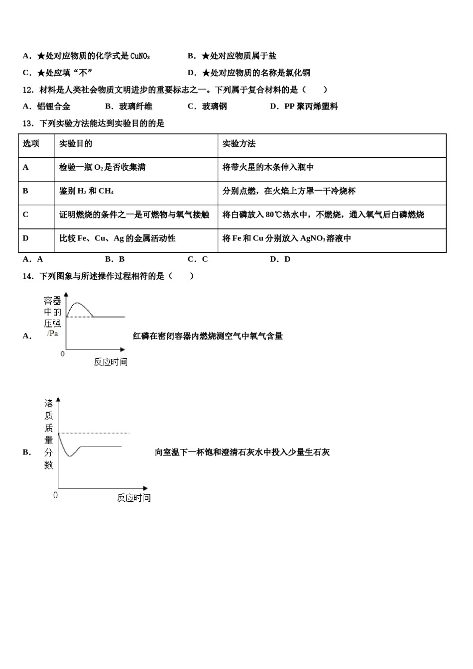 2023-2024学年甘肃省高台县化学九上期末统考模拟试题含解析.doc_第3页