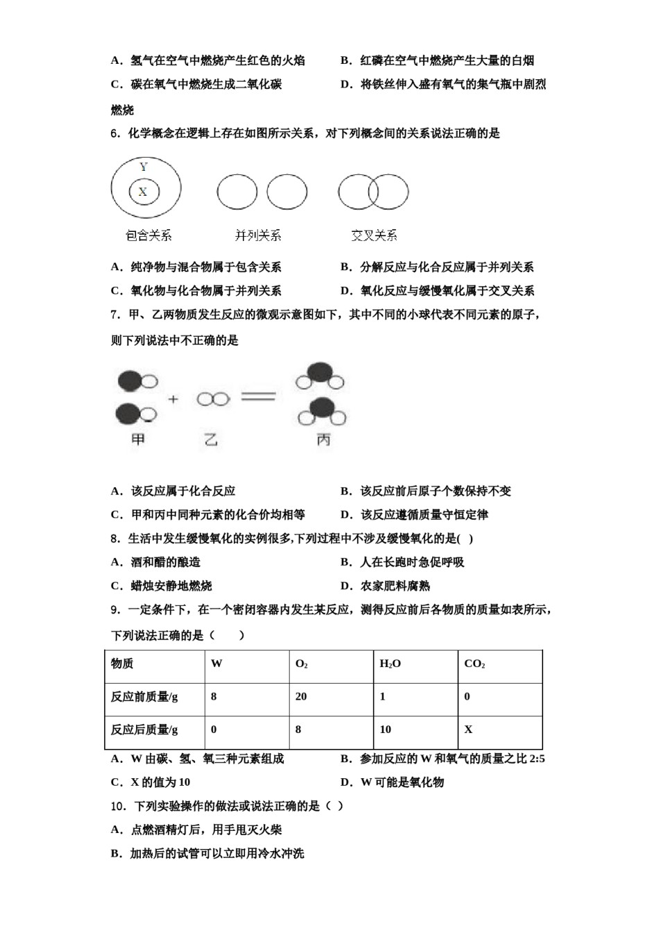 2023-2024学年白城市重点中学九年级化学第一学期期中学业质量监测试题含解析.doc_第2页