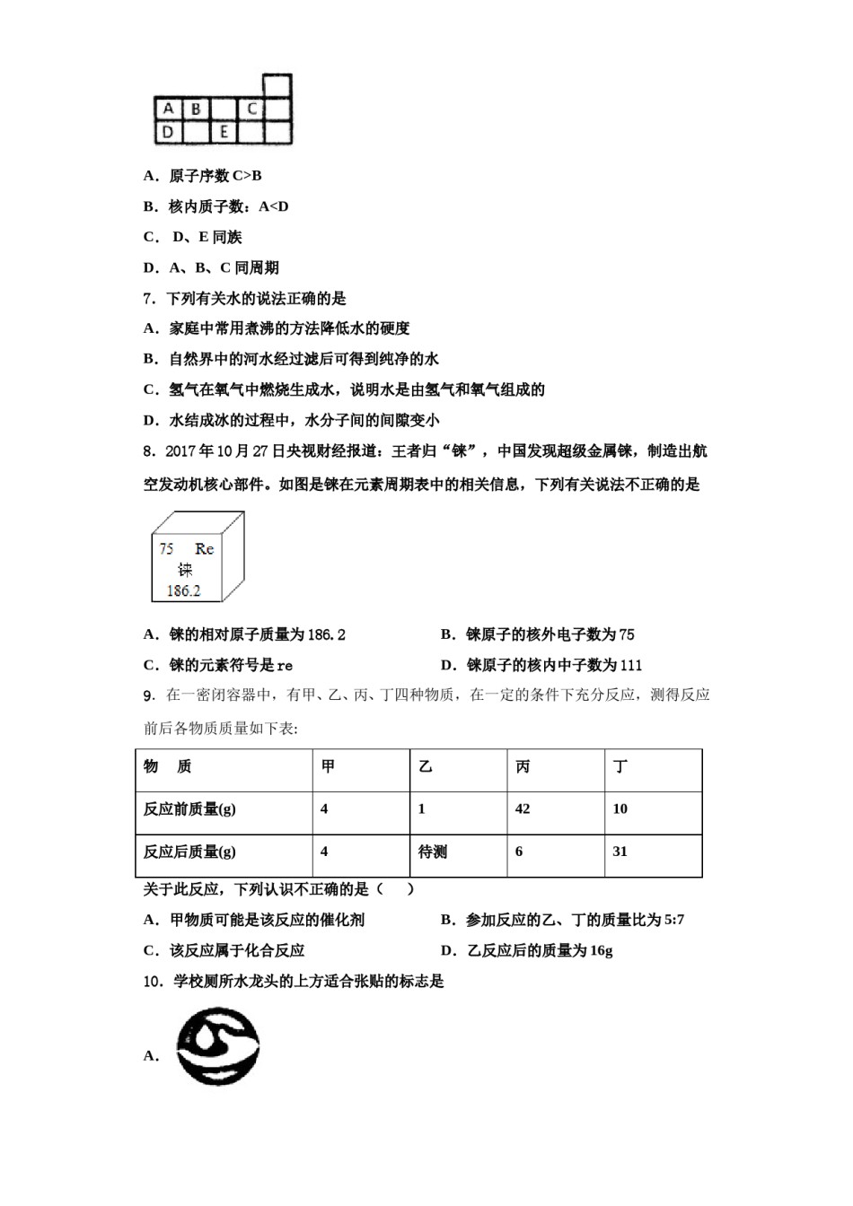 2023-2024学年福建省厦门市第一中学化学九年级第一学期期中复习检测模拟试题含解析.doc_第2页