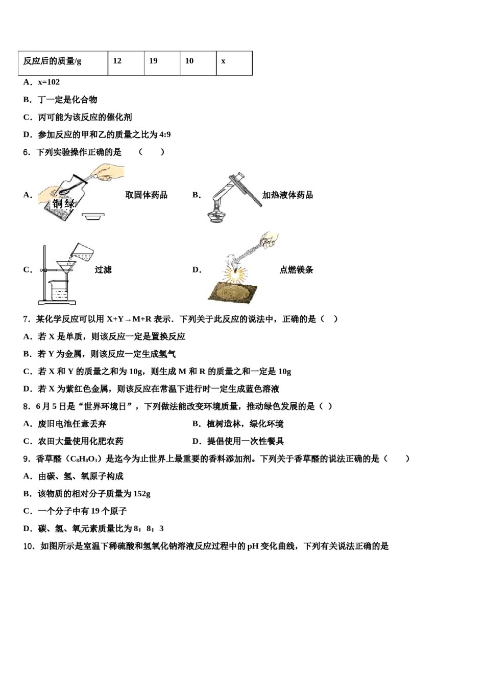 2023-2024学年福建省平潭综合实验区七校联考化学九年级第一学期期末调研试题含解析.doc_第2页