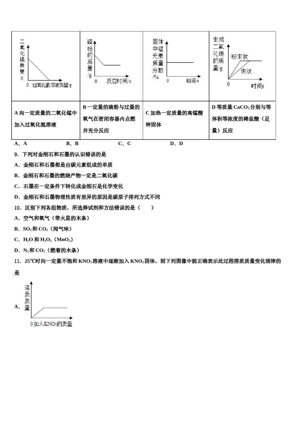 2023-2024学年福建省永春县第一中学化学九上期末质量检测试题含解析.doc_第3页