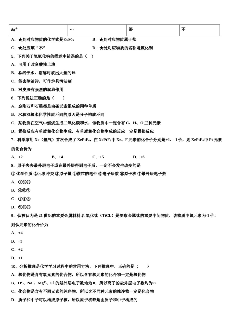 2023-2024学年福建省泉州市永春第二中学九年级化学第一学期期末检测模拟试题含解析.doc_第2页