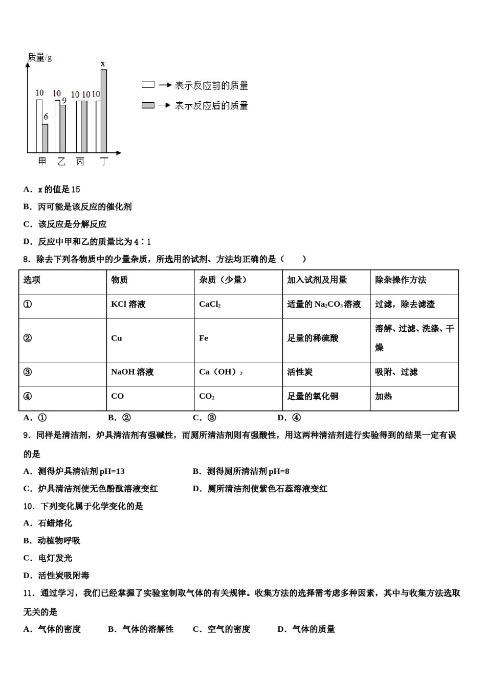 2023-2024学年福建省漳州市云霄县化学九上期末复习检测模拟试题含解析.doc_第2页