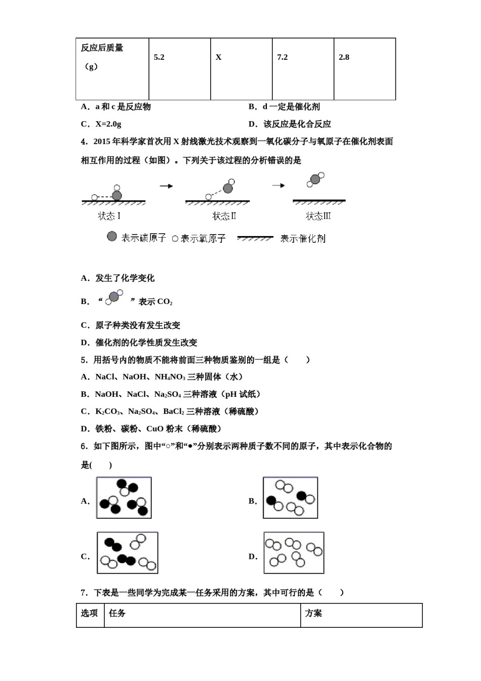 2023-2024学年福建省福州延安中学化学九上期中达标测试试题含解析.doc_第2页
