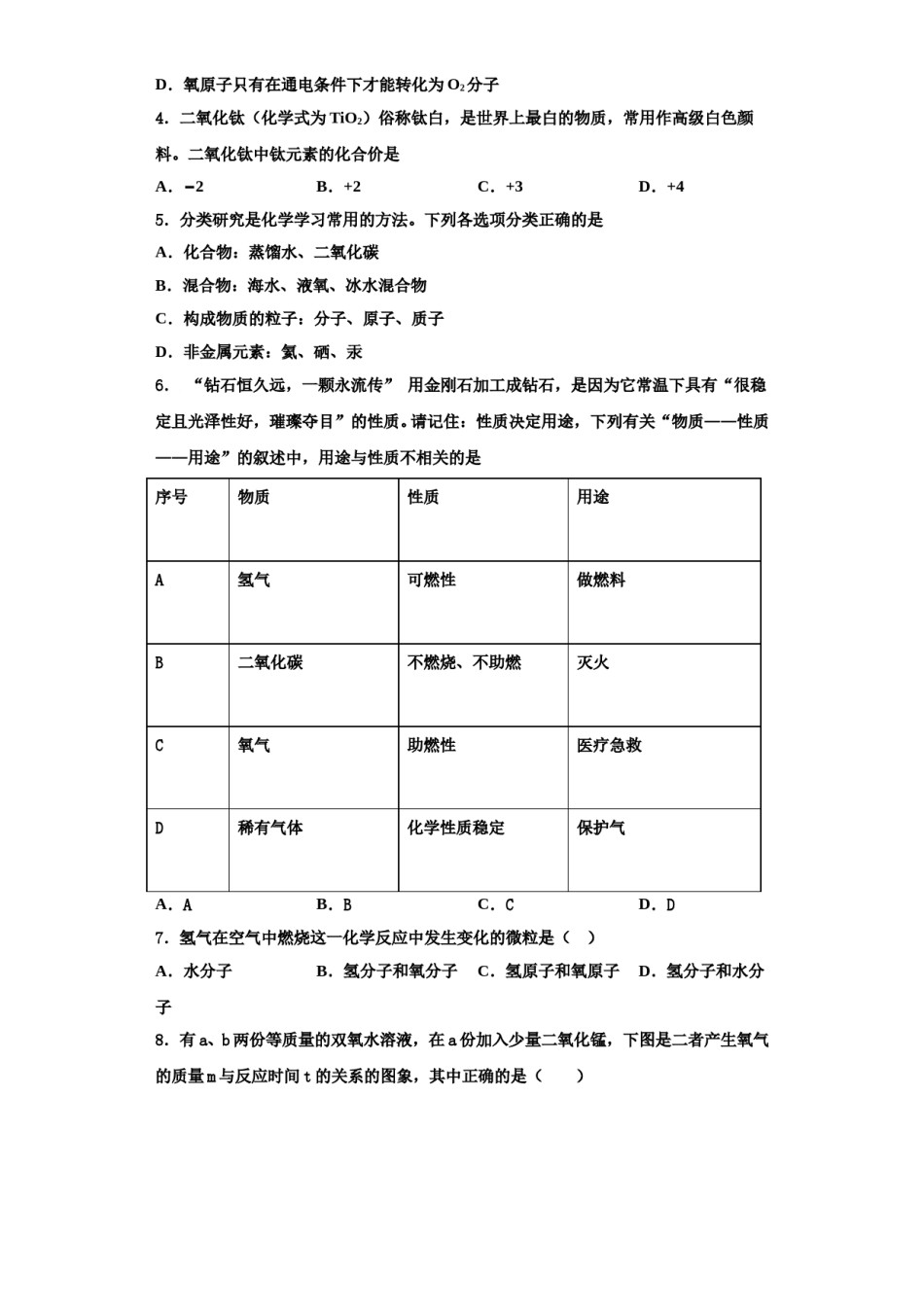 2023-2024学年福建省龙岩新罗区化学九年级第一学期期中质量检测试题含解析.doc_第2页