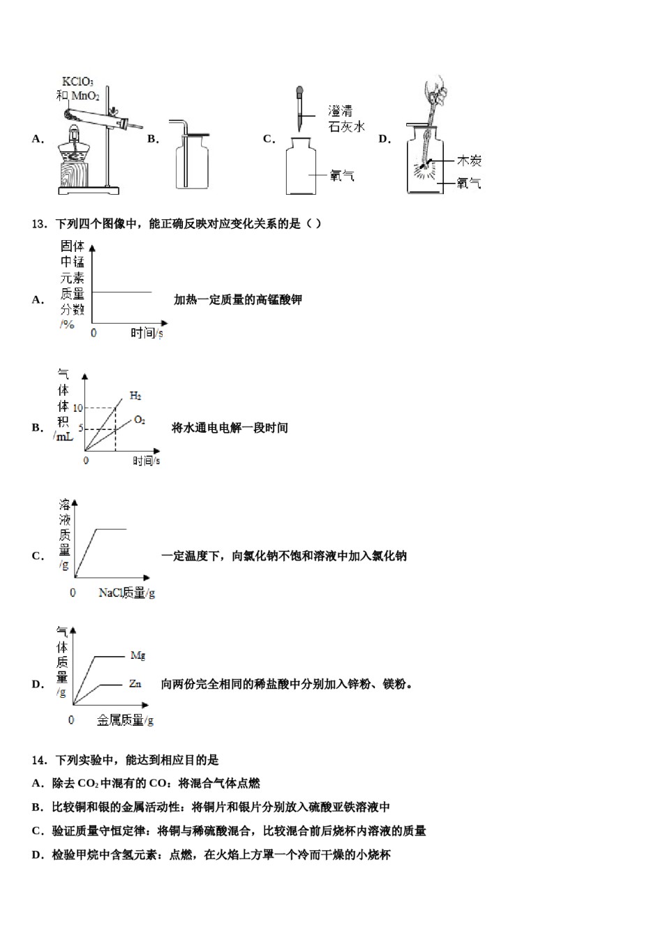 2023-2024学年第二附属中学九年级化学第一学期期末经典试题含解析.doc_第3页