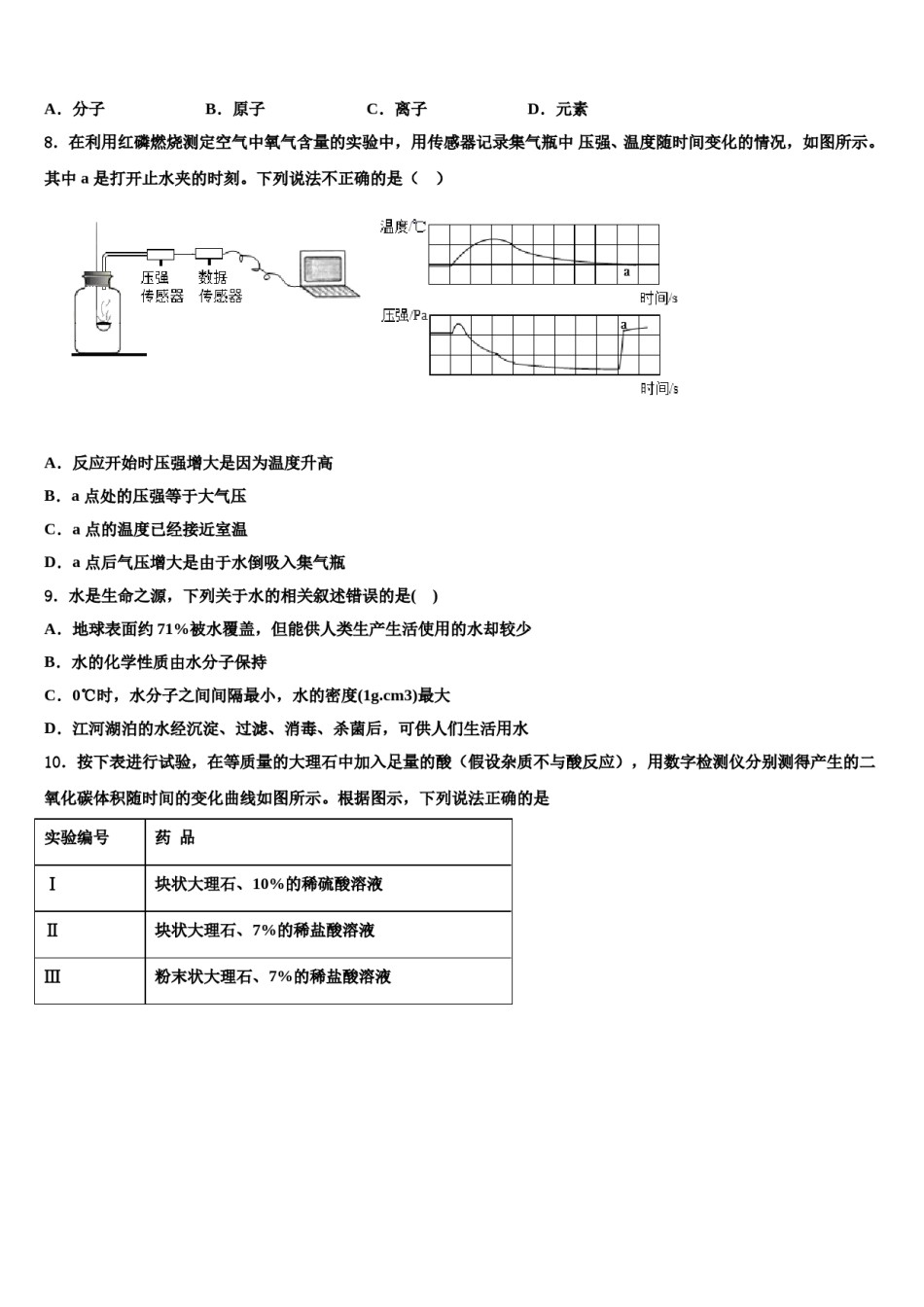 2023-2024学年自贡市重点中学九年级化学第一学期期末调研试题含解析.doc_第3页