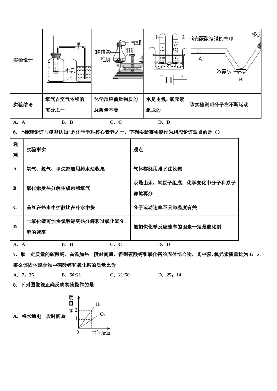 2023-2024学年舟山市重点中学化学九年级第一学期期末学业质量监测试题含解析.doc_第2页