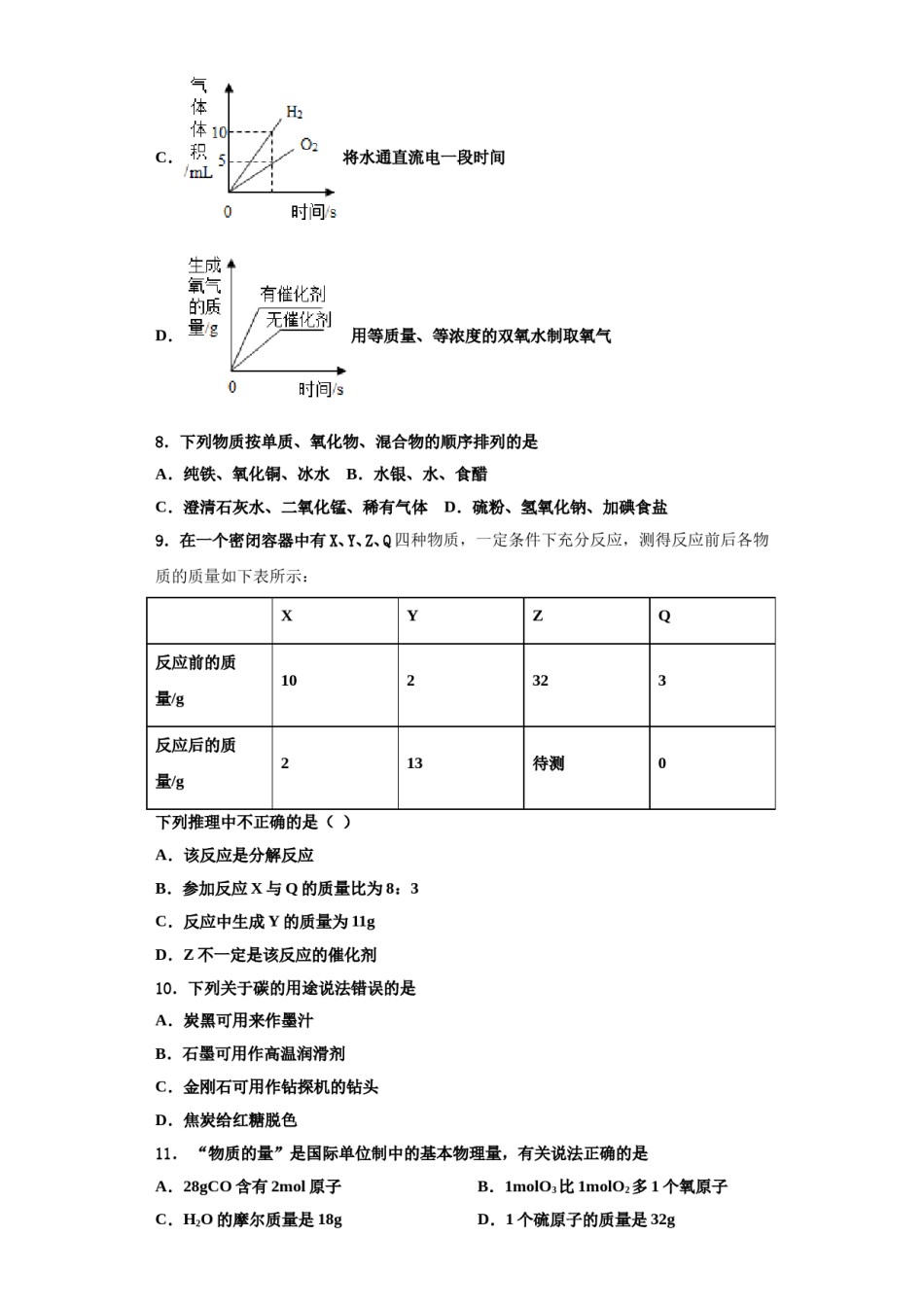 2023-2024学年苏州市振华中学化学九年级第一学期期中监测试题含解析.doc_第3页