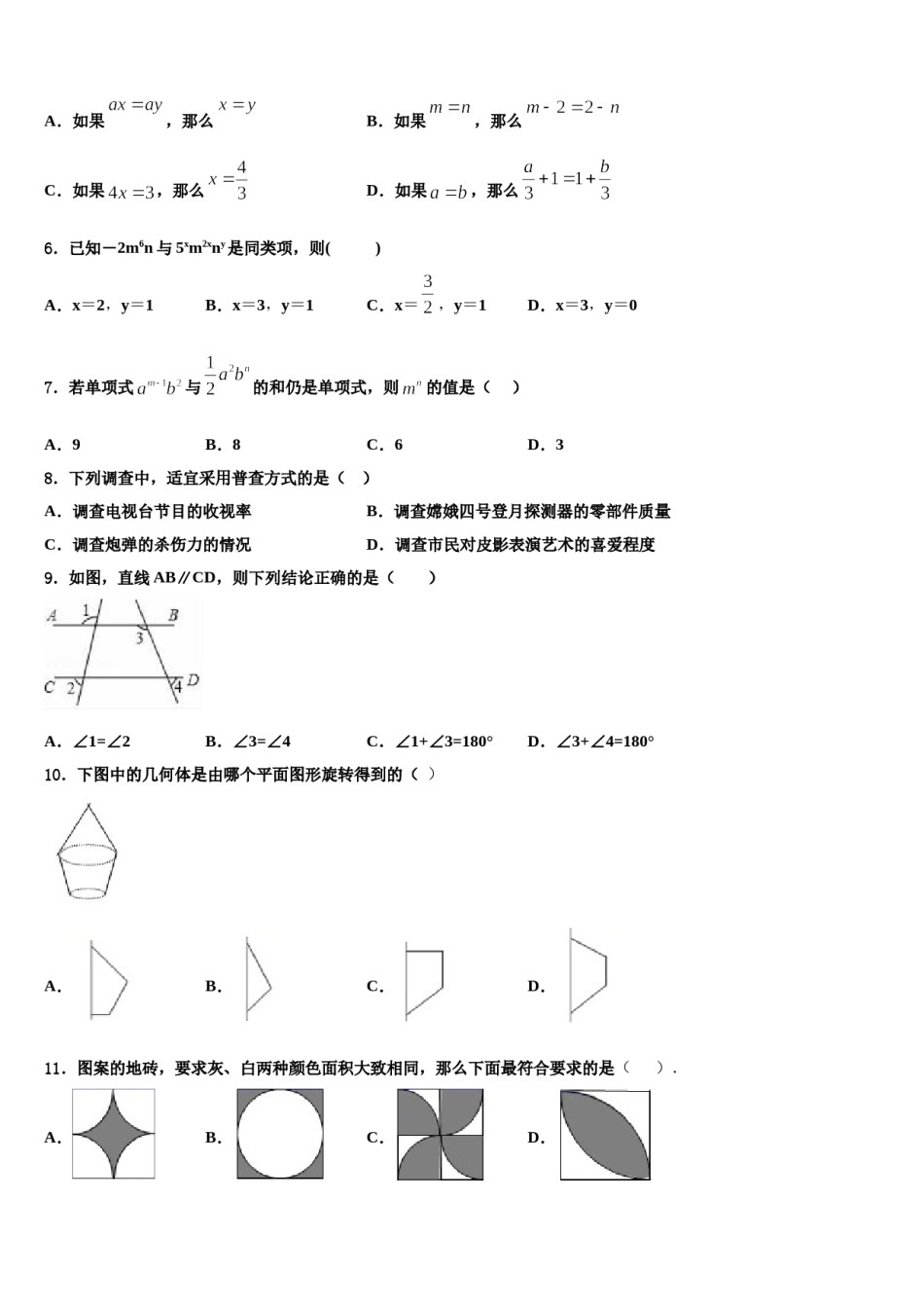 2023-2024学年北京朝阳区第十七中学数学七年级第一学期期末质量跟踪监视试题含解析.doc_第2页