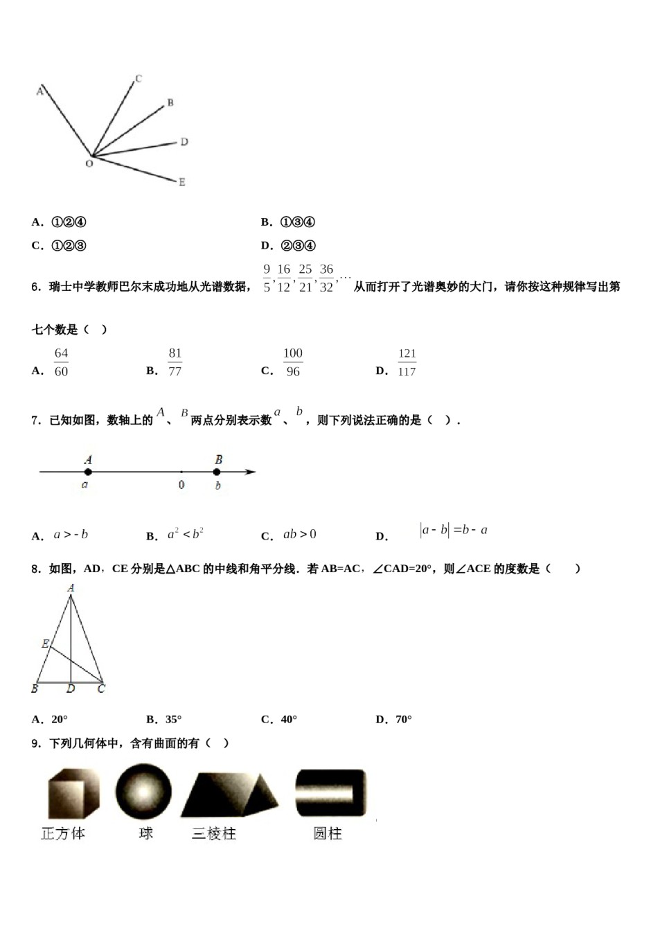 2023-2024学年河北省承德市丰宁县七年级数学第一学期期末质量跟踪监视模拟试题含解析.doc_第2页
