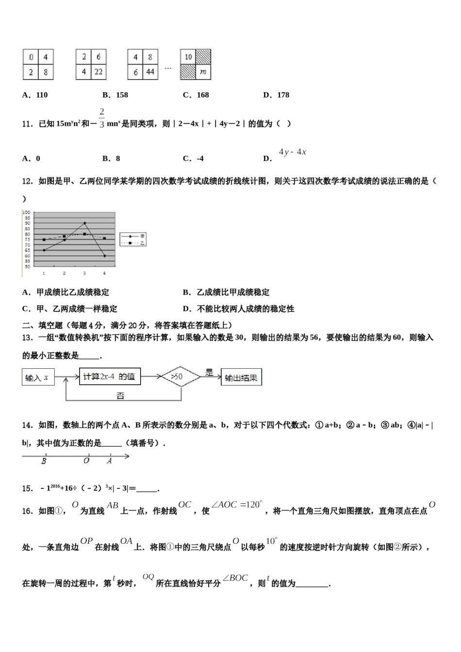 2023年山东省东阿县七年级数学第一学期期末调研试题含解析.doc_第3页