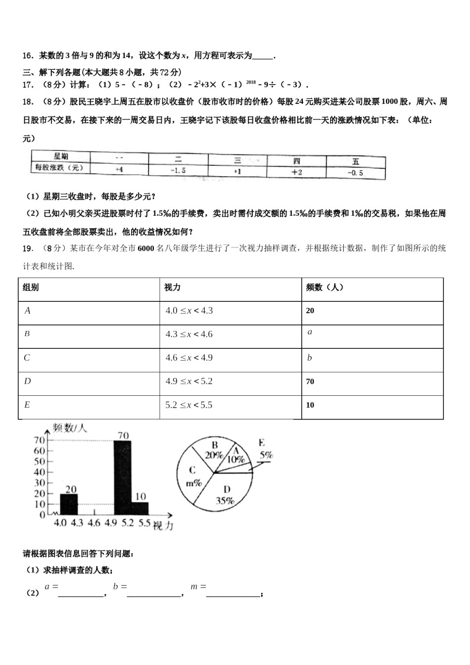 2023年山西省长治市数学七年级第一学期期末达标检测试题含解析.doc_第3页