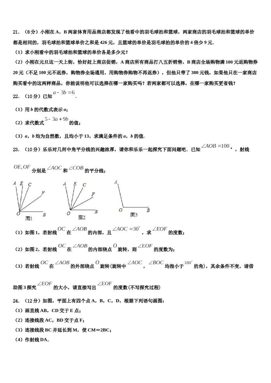 2023年河南省罗山县联考数学七上期末质量跟踪监视模拟试题含解析.doc_第3页