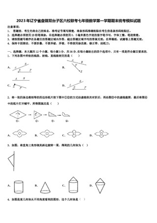 2023年辽宁省盘锦双台子区六校联考七年级数学第一学期期末统考模拟试题含解析.doc