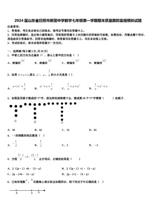 2024届山东省日照市新营中学数学七年级第一学期期末质量跟踪监视模拟试题含解析.doc