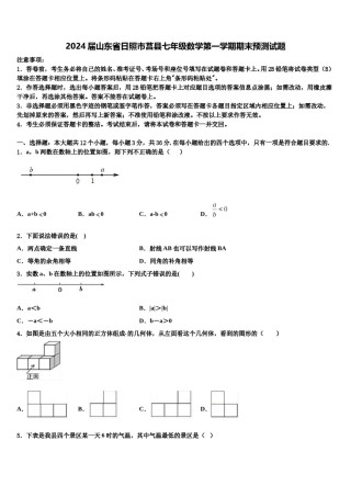 2024届山东省日照市莒县七年级数学第一学期期末预测试题含解析.doc