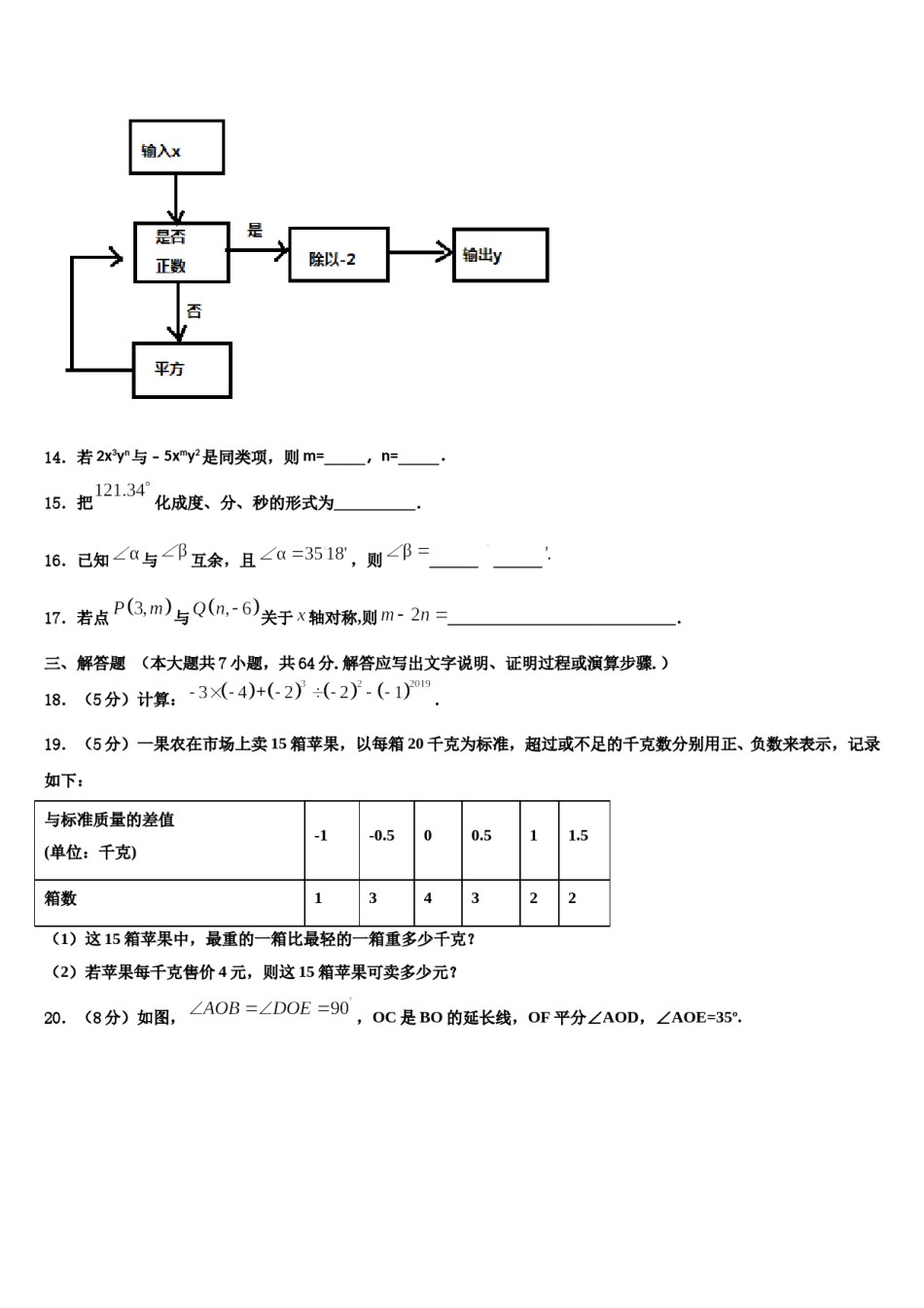 2024届湖北省武汉市东湖高新区数学七上期末复习检测模拟试题含解析.doc_第3页