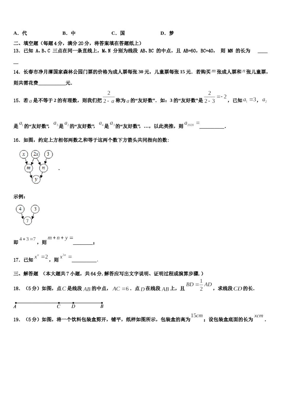 2024届湖北省武汉市新观察七年级数学第一学期期末质量跟踪监视模拟试题含解析.doc_第3页