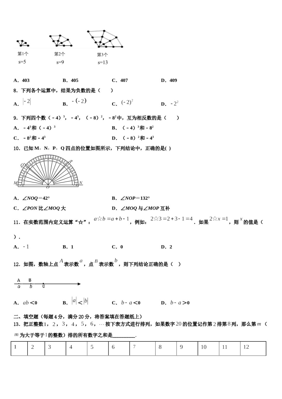 云南省保山市2023-2024学年七年级数学第一学期期末学业水平测试试题含解析.doc_第2页
