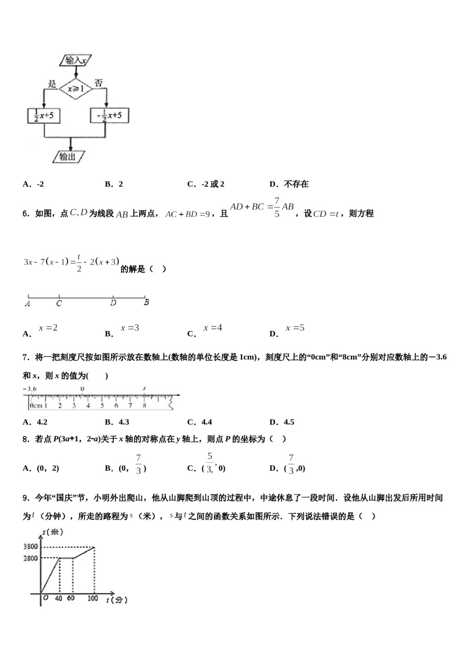 山东省德州市禹城市齐鲁中学2023-2024学年七年级数学第一学期期末学业质量监测试题含解析.doc_第2页