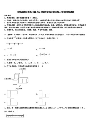 河南省南阳市淅川县2023年数学七上期末复习检测模拟试题含解析.doc
