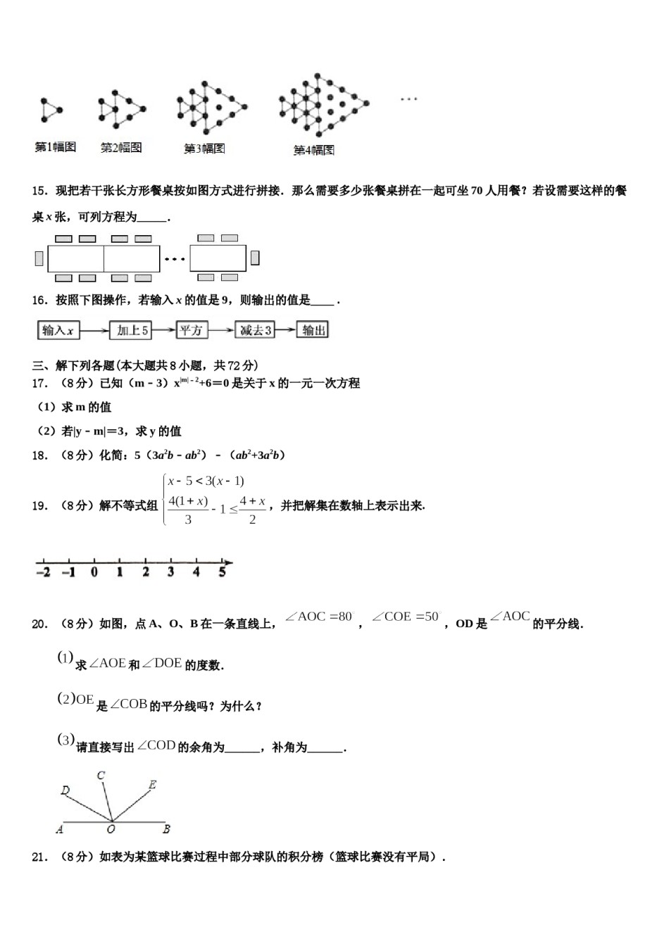 河南省封丘2023年七年级数学第一学期期末学业水平测试模拟试题含解析.doc_第3页