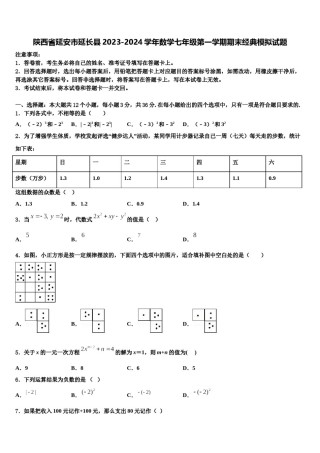 陕西省延安市延长县2023-2024学年数学七年级第一学期期末经典模拟试题含解析.doc