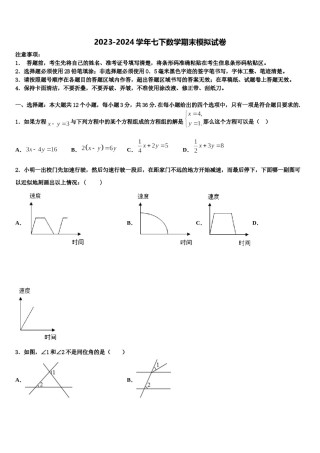 2023-2024学年内蒙古霍林郭勒市第五中学数学七下期末考试试题含解析.doc