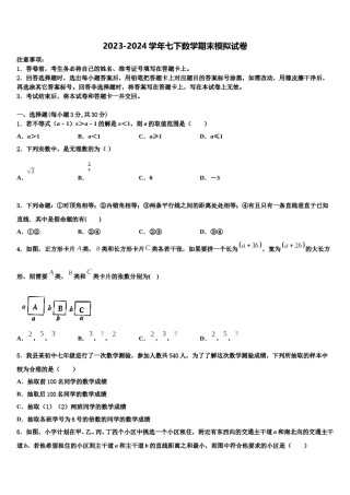2023-2024学年北京市丰台区七下数学期末教学质量检测模拟试题含解析.doc