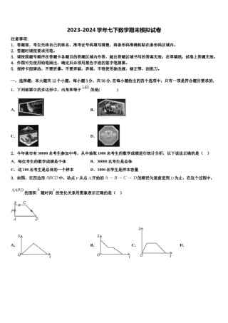 2023-2024学年北京市人大附中七下数学期末达标检测试题含解析.doc