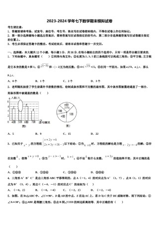 2023-2024学年安徽省安庆市名校七下数学期末联考试题含解析.doc