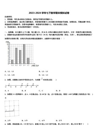 2023-2024学年山东省东平县第三中学七下数学期末教学质量检测试题含解析.doc