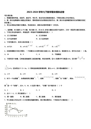 2023-2024学年山东省临沂市经济开发区七年级数学第二学期期末监测试题含解析.doc