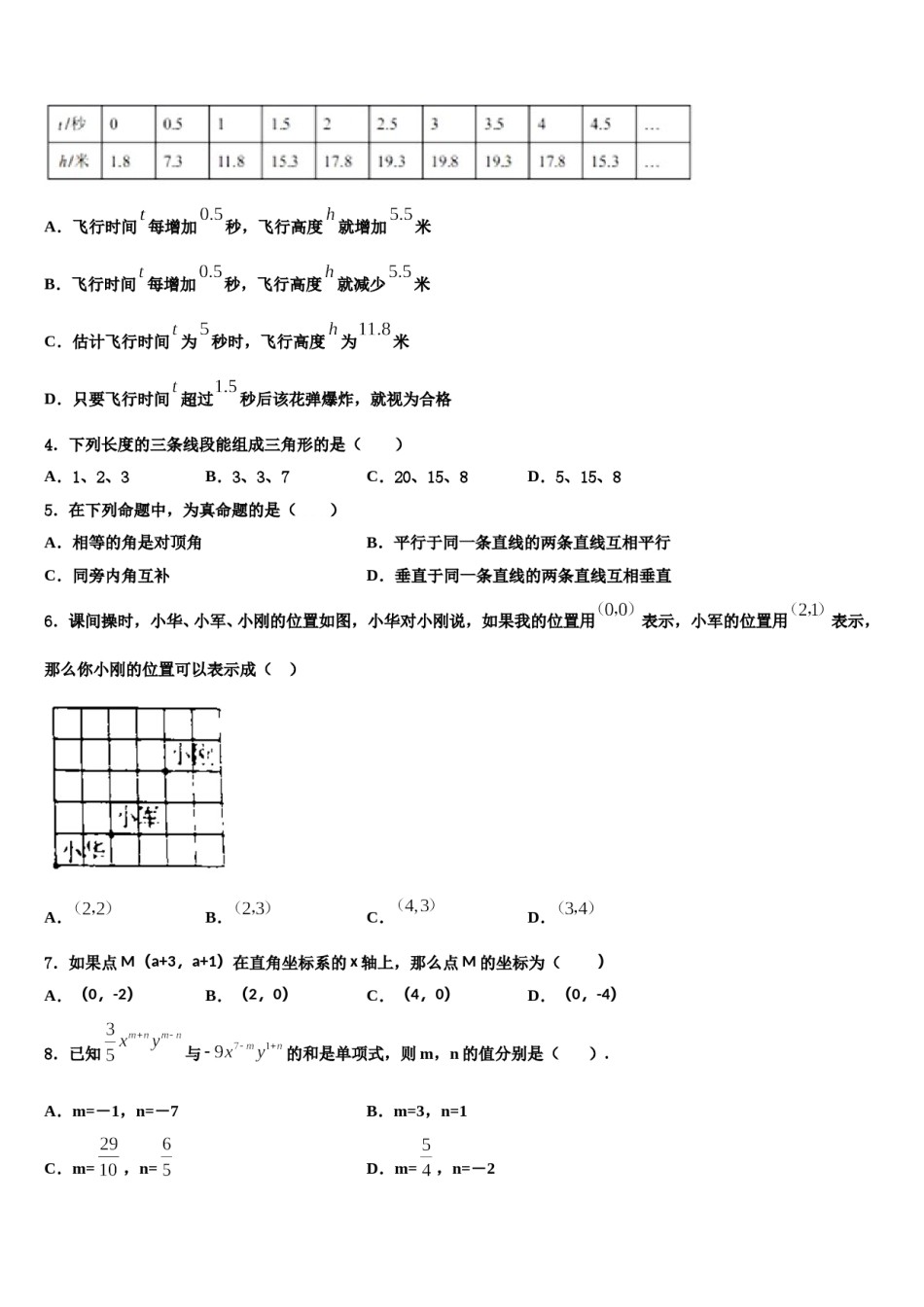 2023-2024学年山东省临清市刘垓子镇中学数学七下期末经典模拟试题含解析.doc_第2页