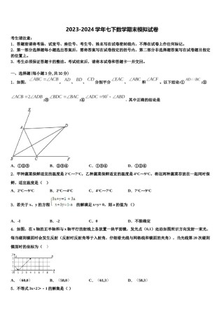 2023-2024学年甘肃省临夏市数学七下期末检测试题含解析.doc