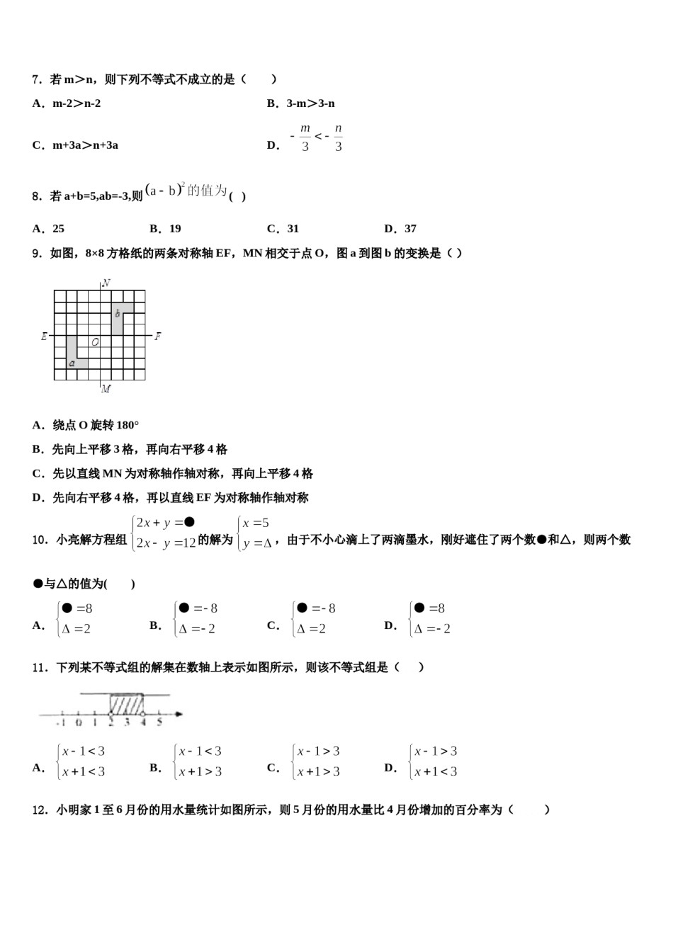 2024届山东省威海市文登区实验中学七下数学期末学业水平测试试题含解析.doc_第2页