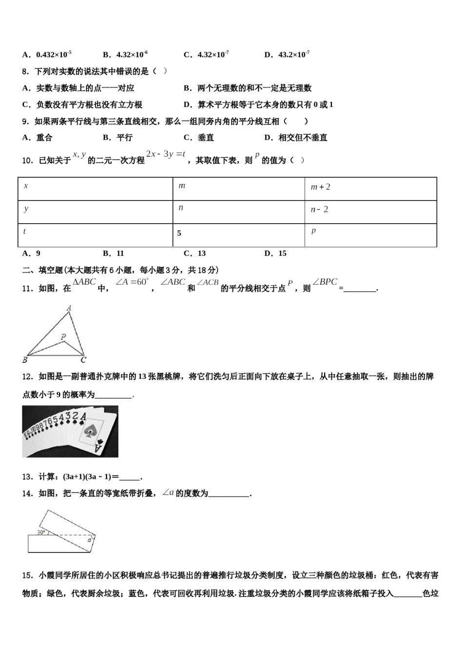 2024届山西省太原市五育数学七下期末综合测试模拟试题含解析.doc_第2页