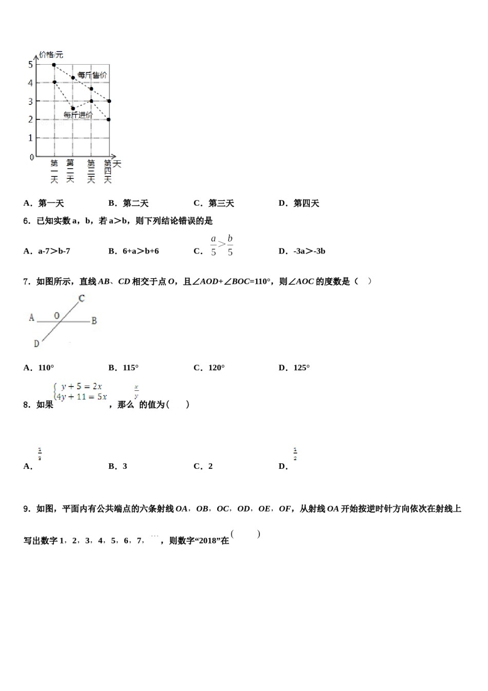2024届山西省实验中学七年级数学第二学期期末调研模拟试题含解析.doc_第2页