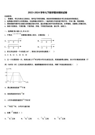 2024届山西省朔州市名校七年级数学第二学期期末达标检测模拟试题含解析.doc
