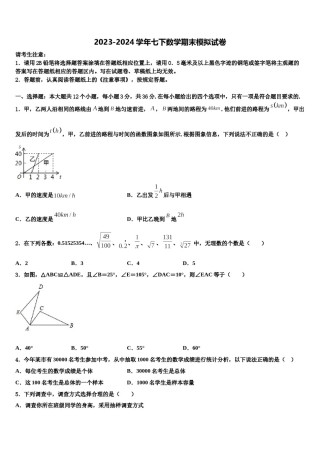 2024届广东省广州市荔湾区数学七下期末检测模拟试题含解析.doc