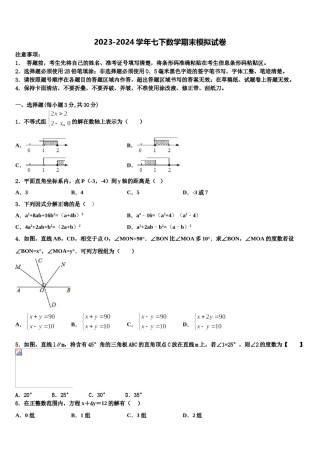2024届广东省深圳龙华区七校联考七下数学期末统考模拟试题含解析.doc