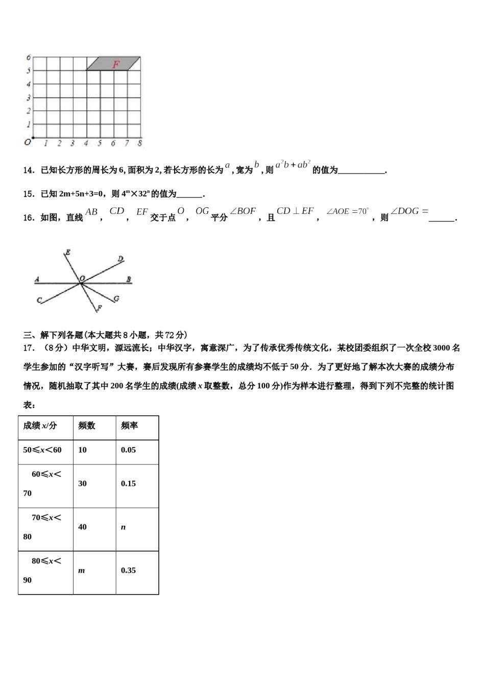 2024届广西省贺州市名校七年级数学第二学期期末预测试题含解析.doc_第3页
