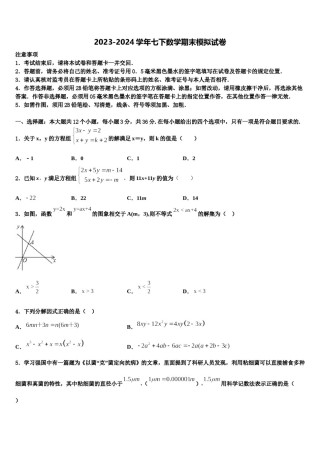 2024届日喀则市七年级数学第二学期期末经典模拟试题含解析.doc